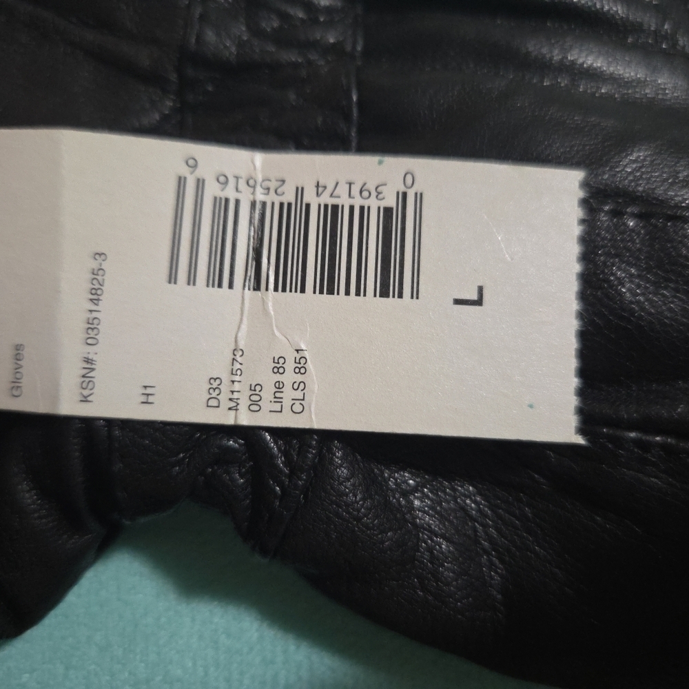 Covington Mens Large Black Leather Gloves